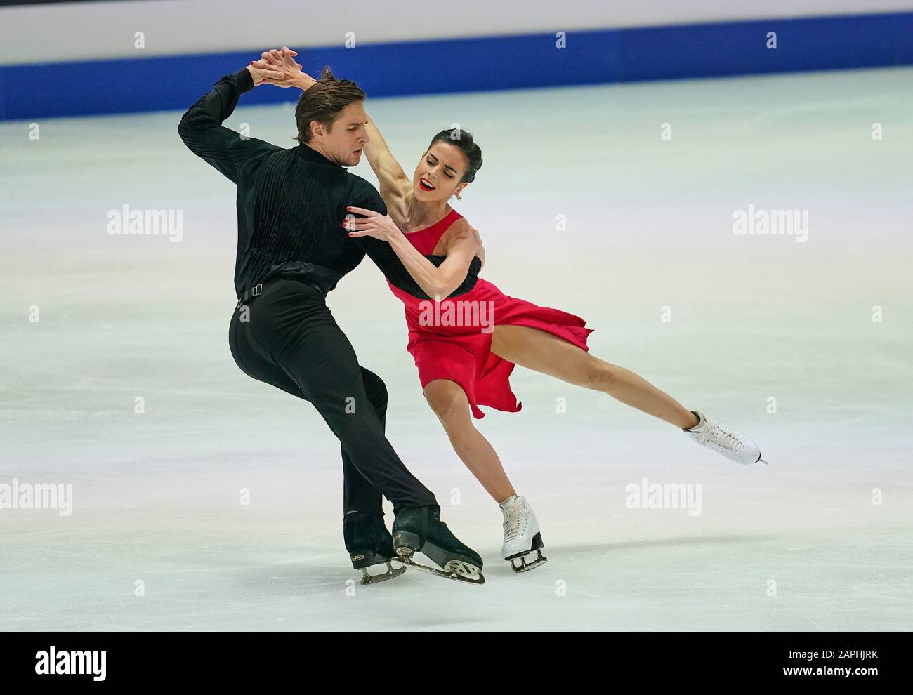 Steiermarkhalle, Graz, Autriche. 23 janvier 2020. Sara Hurtado et Kirill Khaliavin d'Espagne pendant la danse sur glace aux Championnats européens de patinage artistique de l'UIP à Steiermarkhalle, Graz, Autriche. Crédit: Csm/Alay Live News Banque D'Images