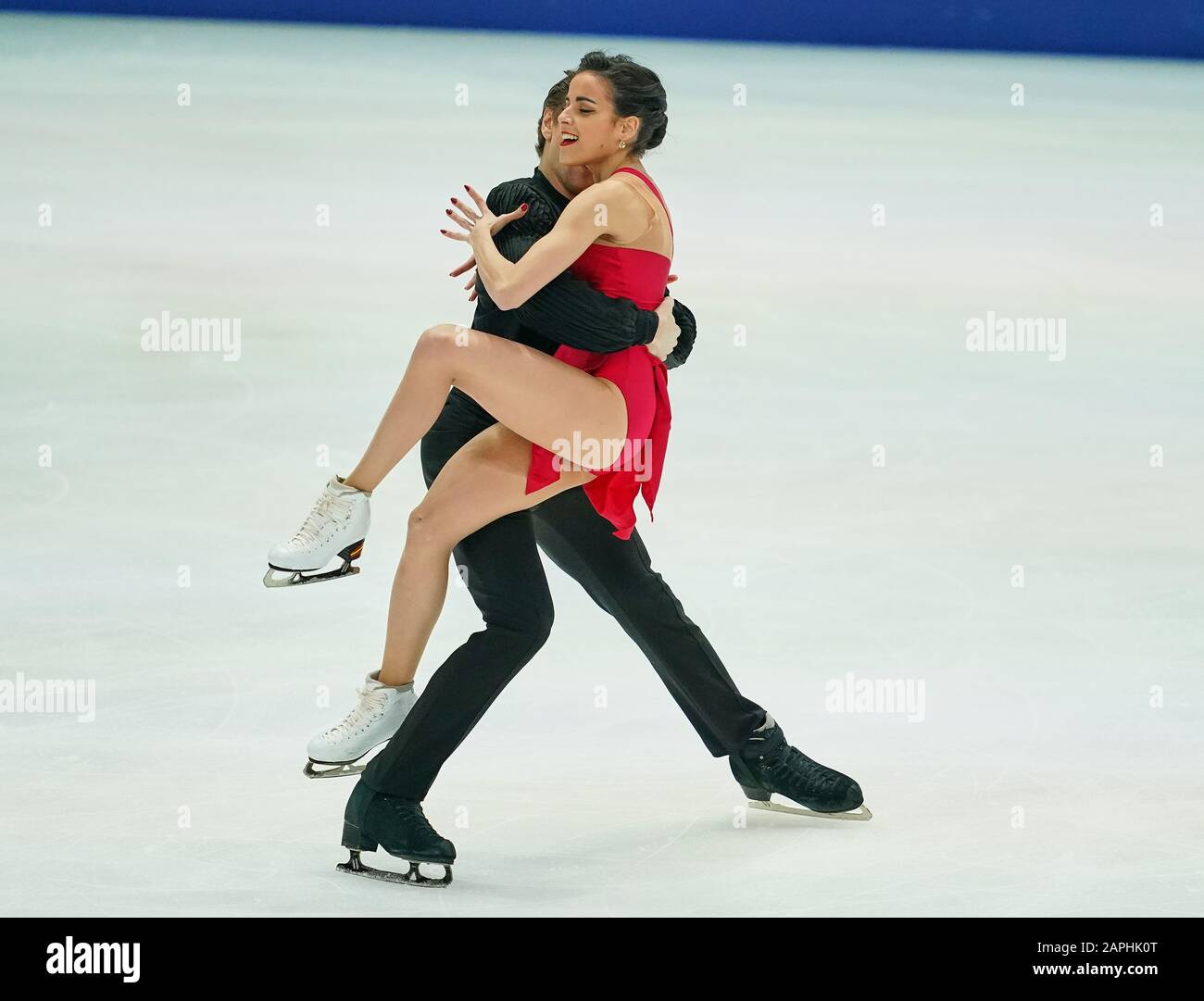 Steiermarkhalle, Graz, Autriche. 23 janvier 2020. Sara Hurtado et Kirill Khaliavin d'Espagne pendant la danse sur glace aux Championnats européens de patinage artistique de l'UIP à Steiermarkhalle, Graz, Autriche. Crédit: Csm/Alay Live News Banque D'Images