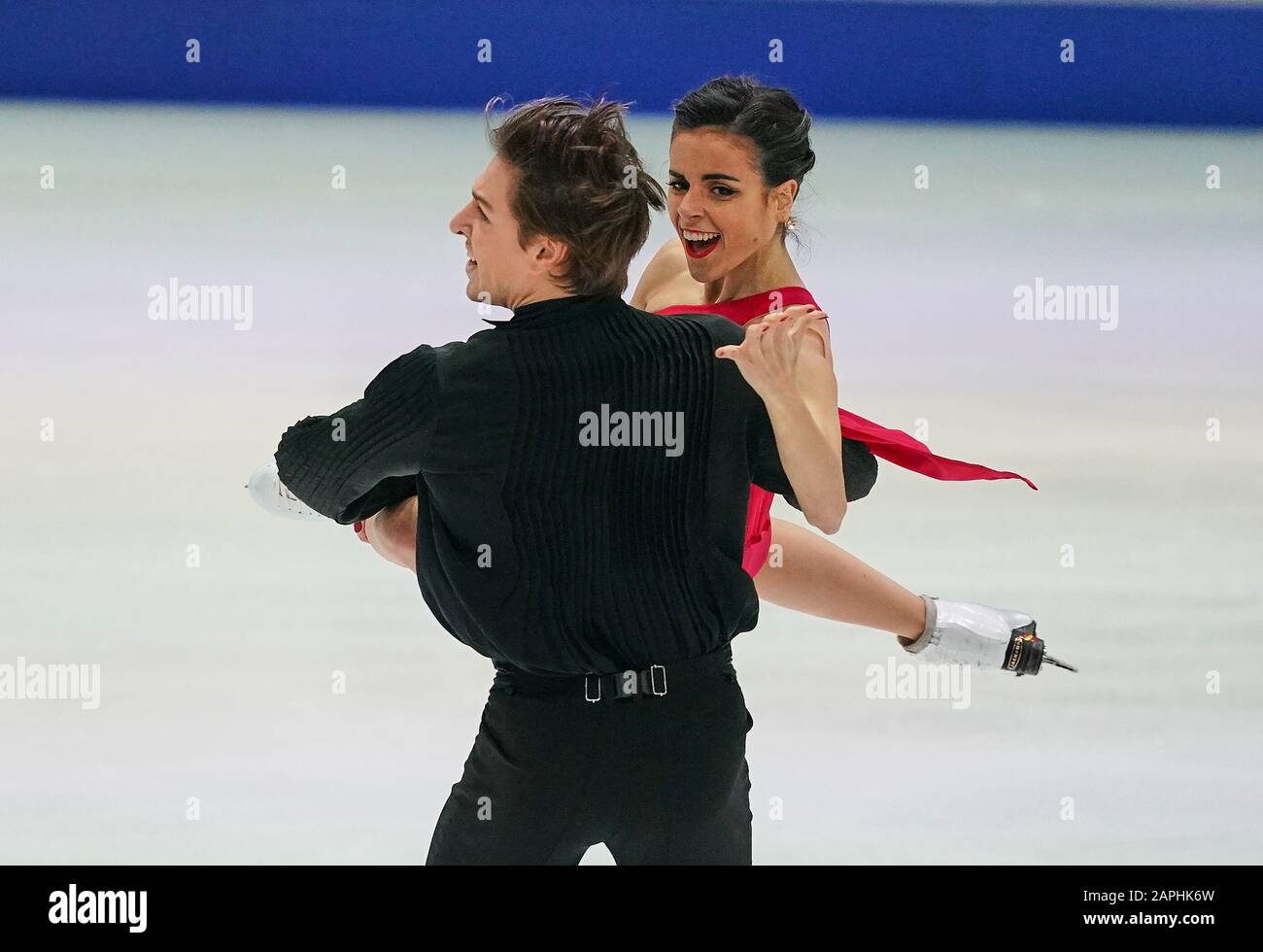 Steiermarkhalle, Graz, Autriche. 23 janvier 2020. Sara Hurtado et Kirill Khaliavin d'Espagne pendant la danse sur glace aux Championnats européens de patinage artistique de l'UIP à Steiermarkhalle, Graz, Autriche. Crédit: Csm/Alay Live News Banque D'Images