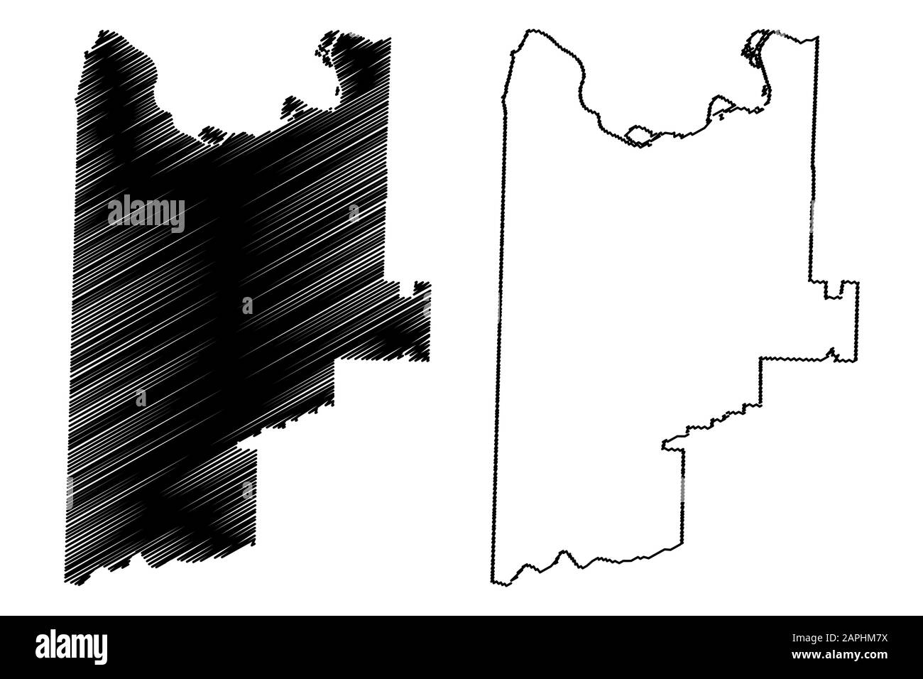 Sebastian Comté (Arkansas (États-Unis County, États-Unis d'Amérique,USA, États-Unis, US) map vector illustration gribouillage, croquis Sebastian site Illustration de Vecteur