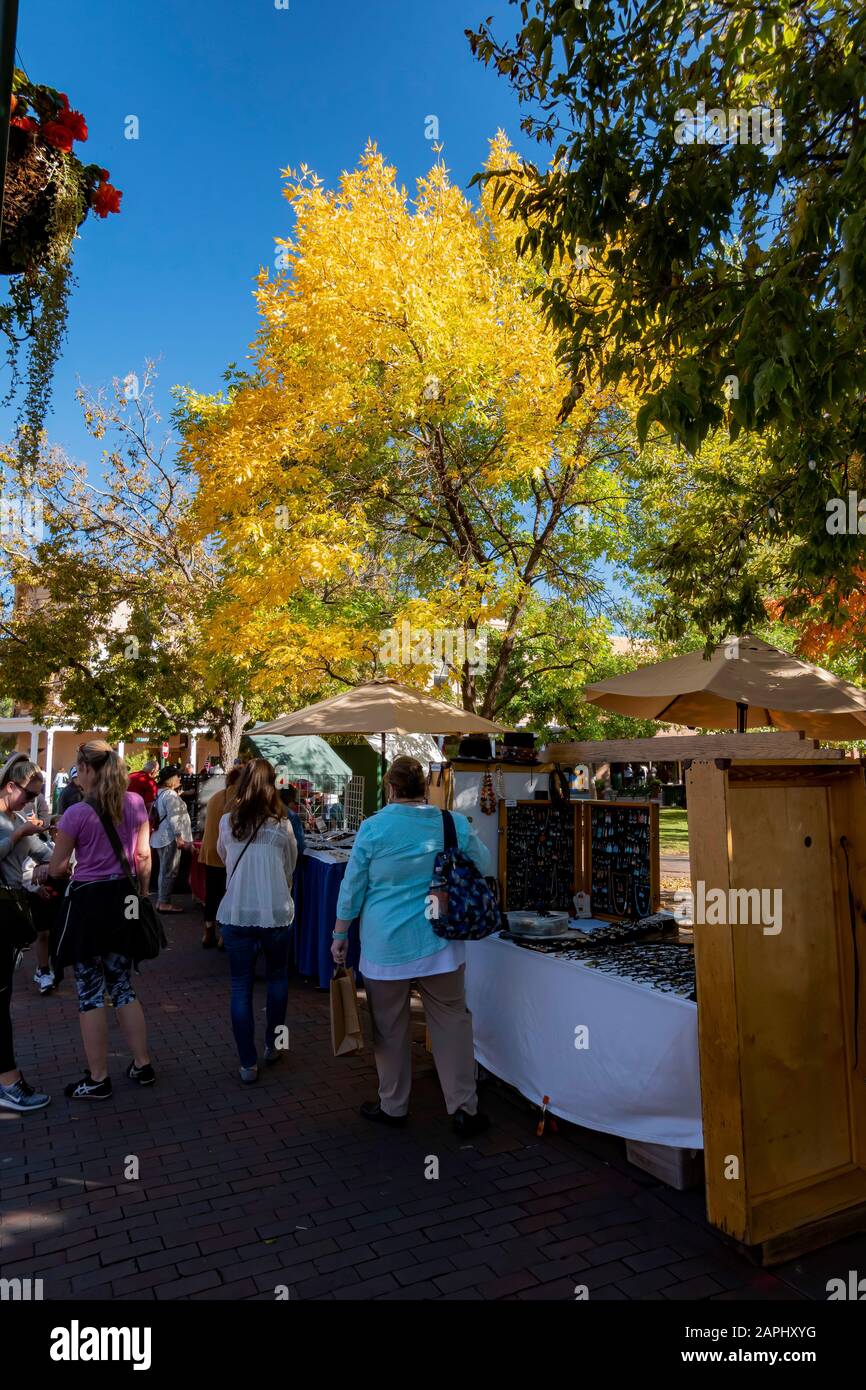Santa Fe, OCT 6 : vue extérieure de la Plaza Santa Fe sur OCT 6, 2019 à Santa Fe, Nouveau-Mexique Banque D'Images