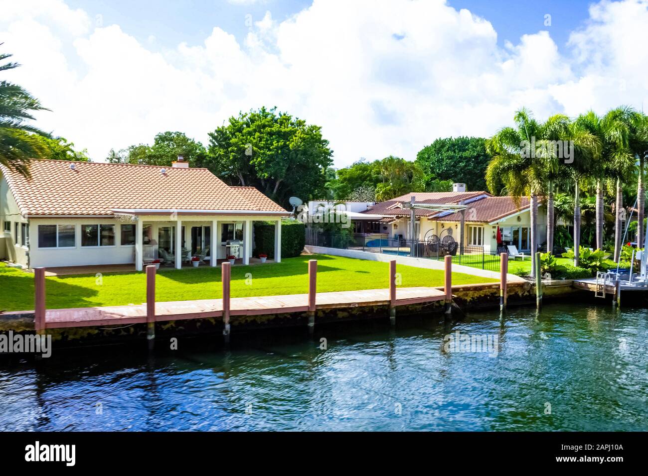 Hôtel particulier de luxe exclusif dans le cadre de Fort Lauderdale, connue sous le nom de petite Venise Banque D'Images