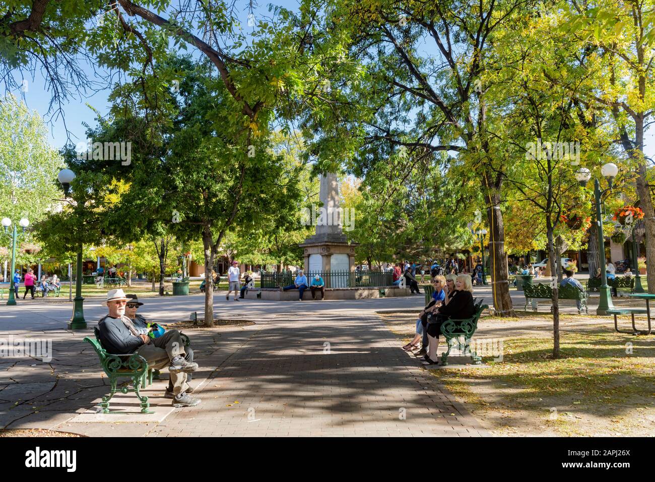 Santa Fe, OCT 6 : vue extérieure de la Plaza Santa Fe sur OCT 6, 2019 à Santa Fe, Nouveau-Mexique Banque D'Images