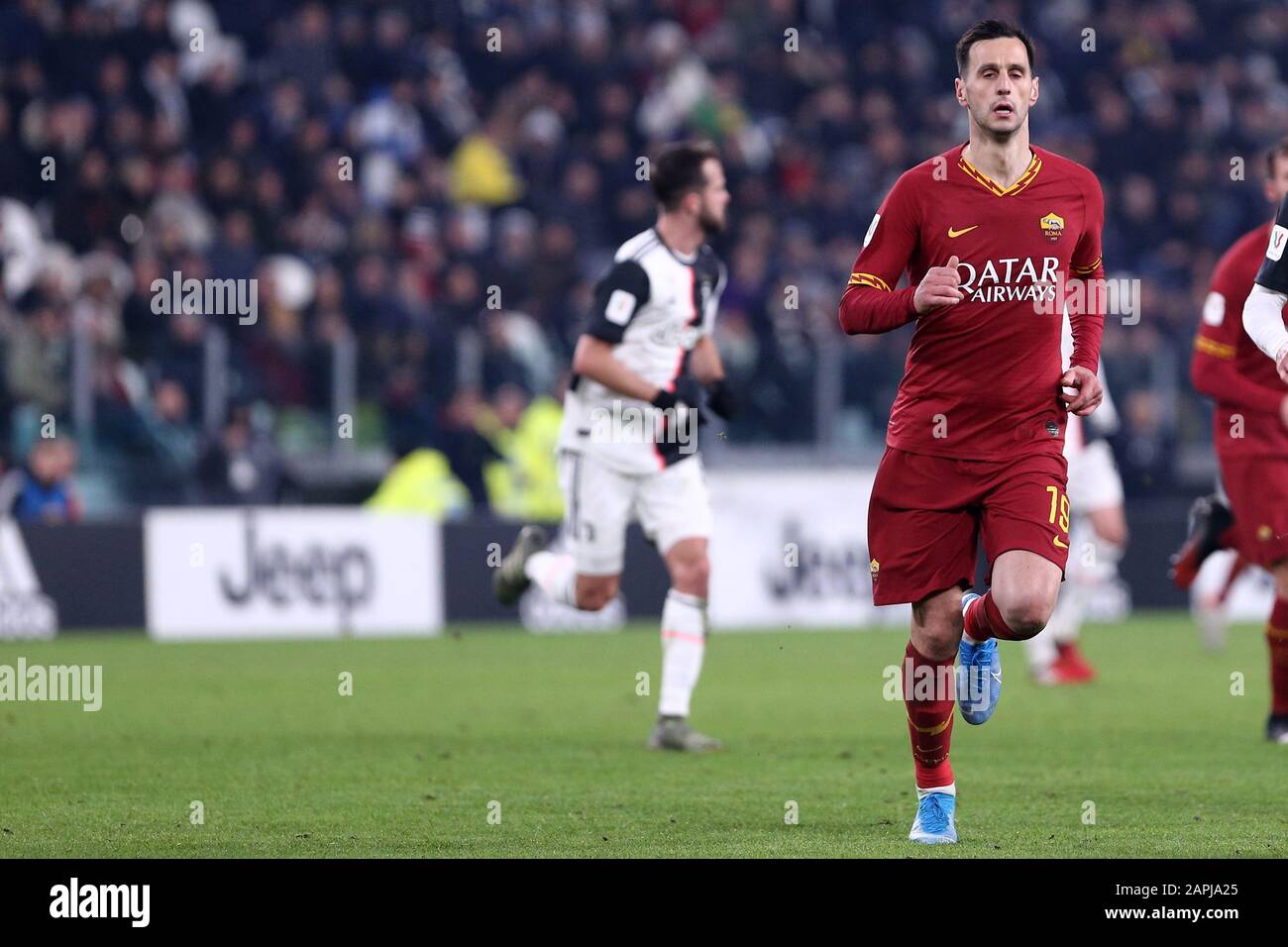 Turin, Italie. 22 janvier 2020. Coppa Italia. Juventus Fc Contre As Roma. Nikola Kalinic De As Roma. Banque D'Images