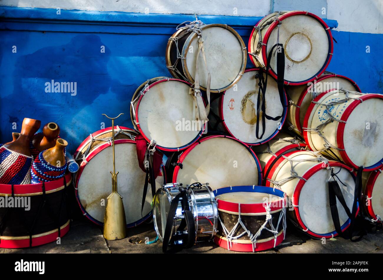 Fête de Notre Dame du Rosaire, fête populaire brésilienne, avec des présentations de Congadas et Maracatu. São Paulo Brésil. Juin 2019 Banque D'Images