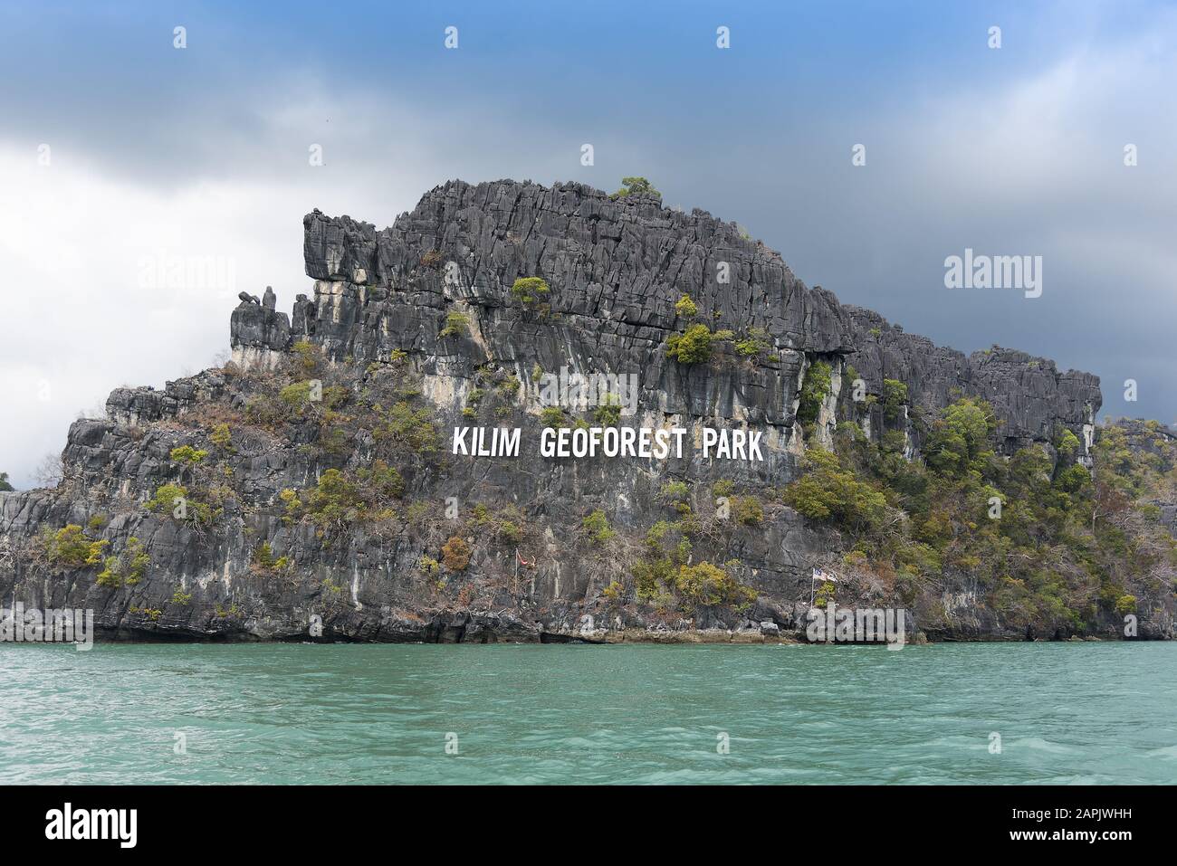 Kilim Park, Langkawi, Malaisie: 1er Avril 2019: Vue Du Panneau Pour Kilim Geoforest Park Langkawi. Banque D'Images