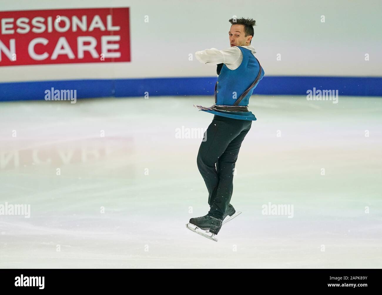 23 janvier 2020: Alexei Bychenko d'Israël pendant le patinage gratuit des hommes aux Championnats européens de patinage artistique de l'UIP à Steiermarkhalle, Graz, Autriche Banque D'Images