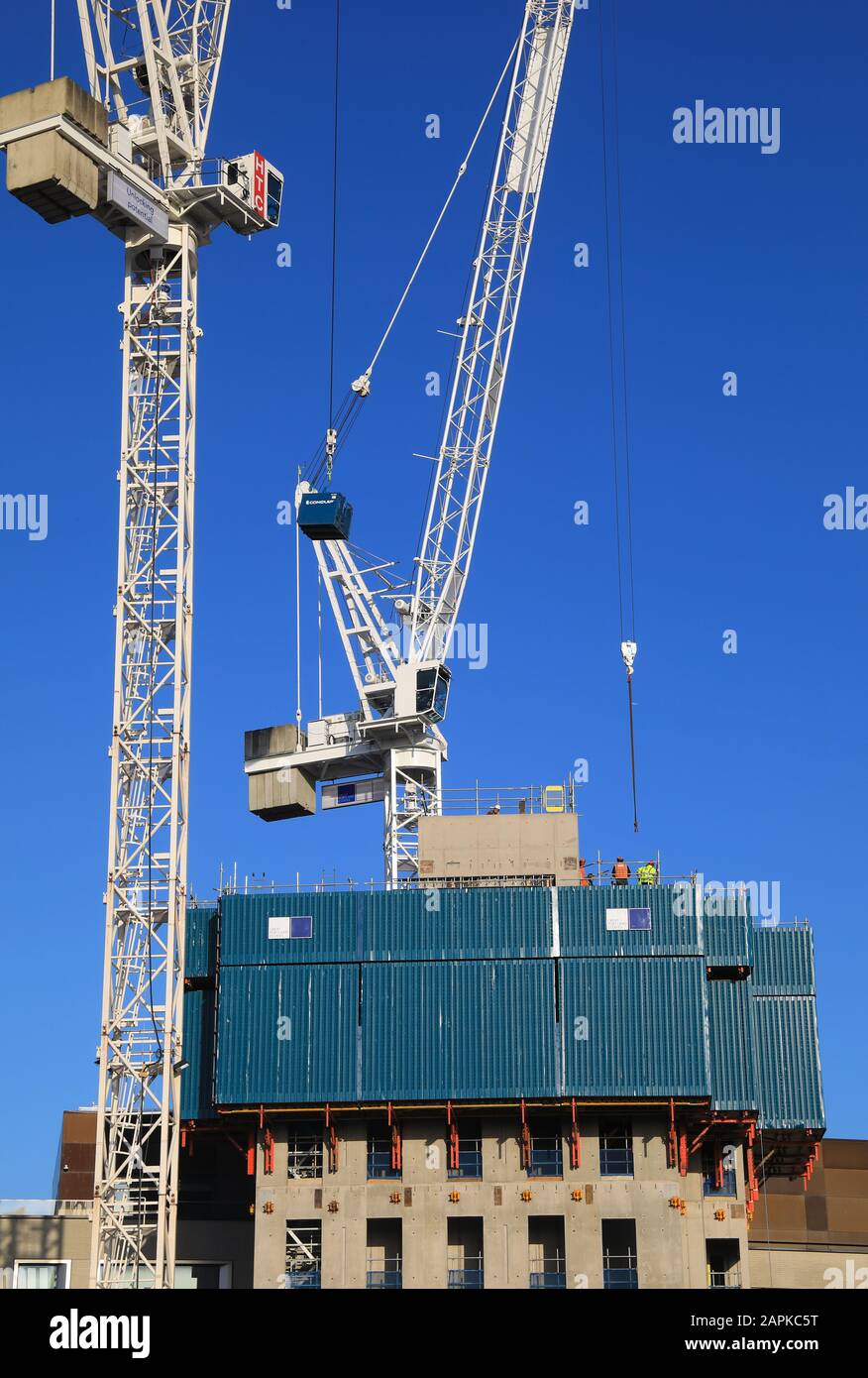 Construction dans le West End de Londres sur Oxford Street, au Royaume-Uni Banque D'Images