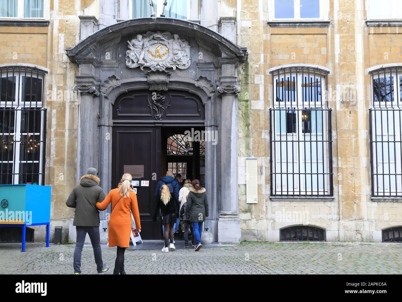 Extérieur du musée Plantin Moretus, où Chrysitophe Plantin a créé son entreprise d'impression en 1550, à Anvers, en Belgique Banque D'Images
