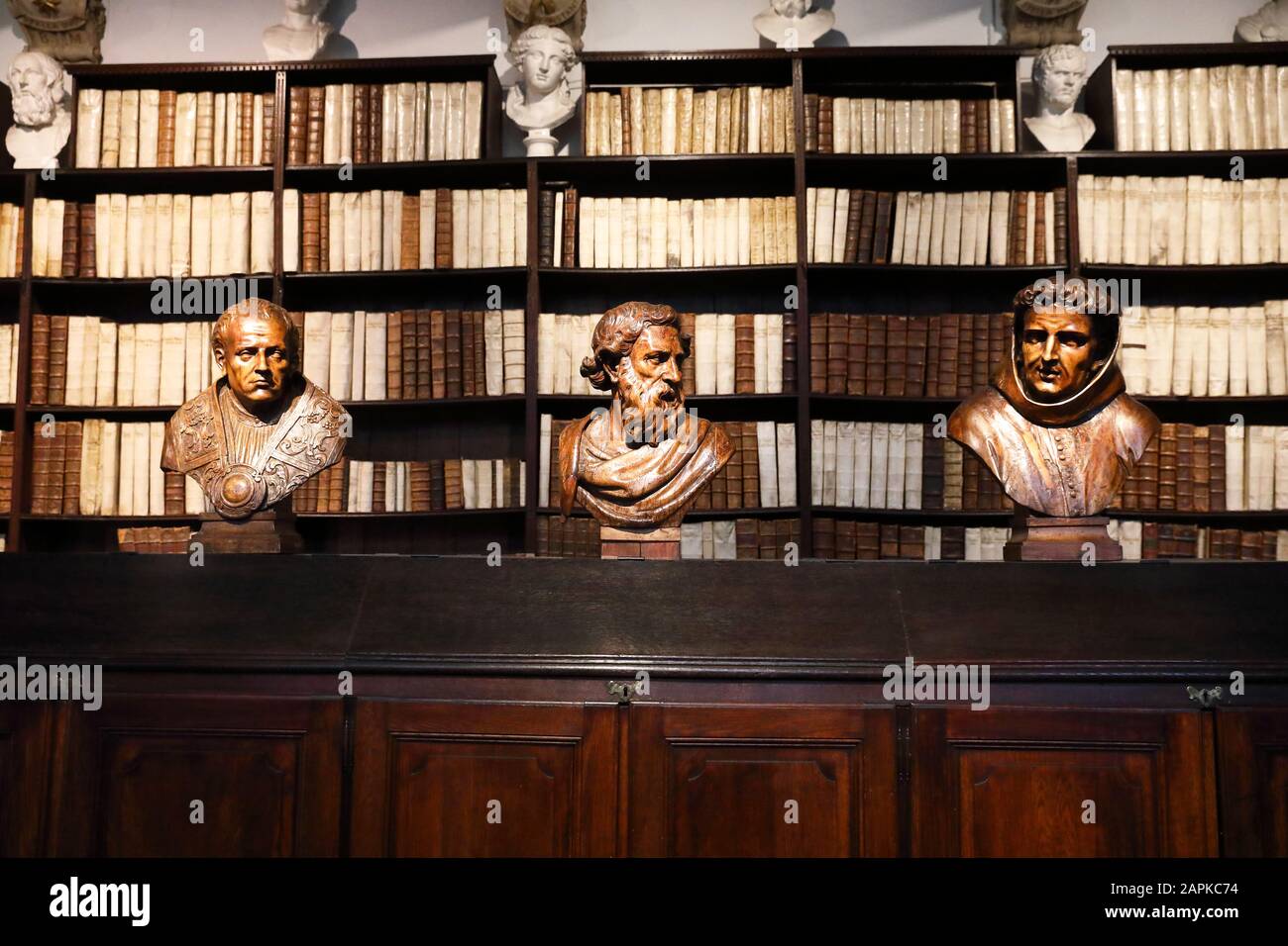 Le Musée Plantin-Moretus, grand domicile et bureaux de Christophe Plantin, qui a créé la plus grande entreprise d'impression d'Europe - 1550, à Anvers Banque D'Images