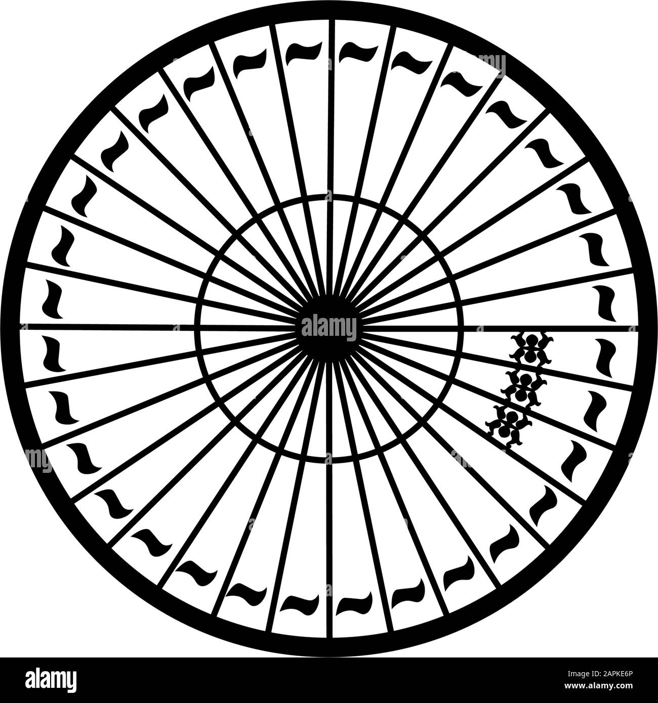 Motif rond décoratif. Ornement avec éléments vintage Mandala vecteur Illustration de Vecteur