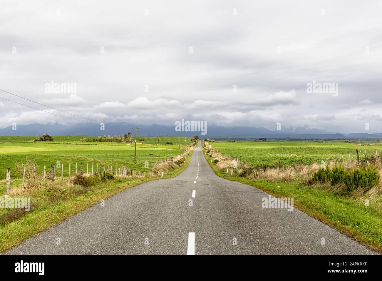 Nouvelle-Zélande, île du Sud, côte ouest, Cap Foulwind, route de Wilsons Lead Banque D'Images