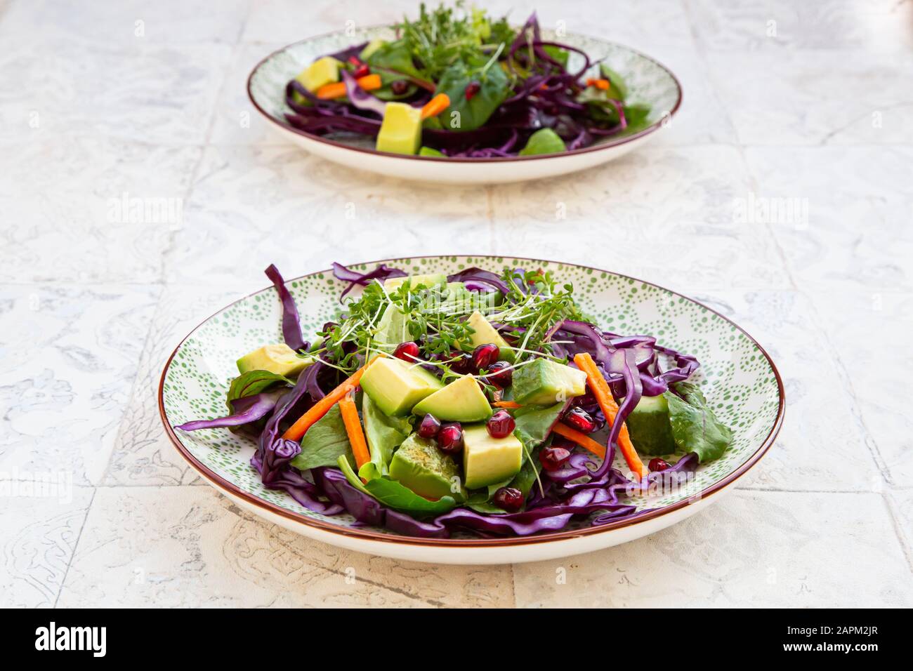 Salatet Malfouf - Salade de chou rouge, carottes et grenade bio