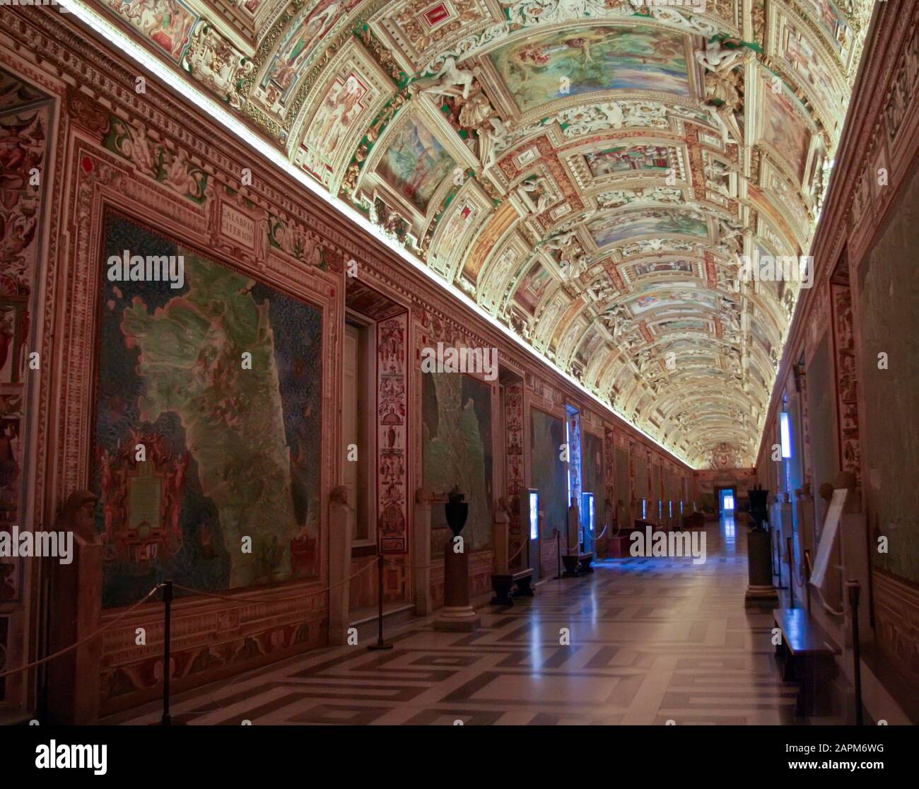 Galerie de cartes, Vatican, Rome, Italie Banque D'Images