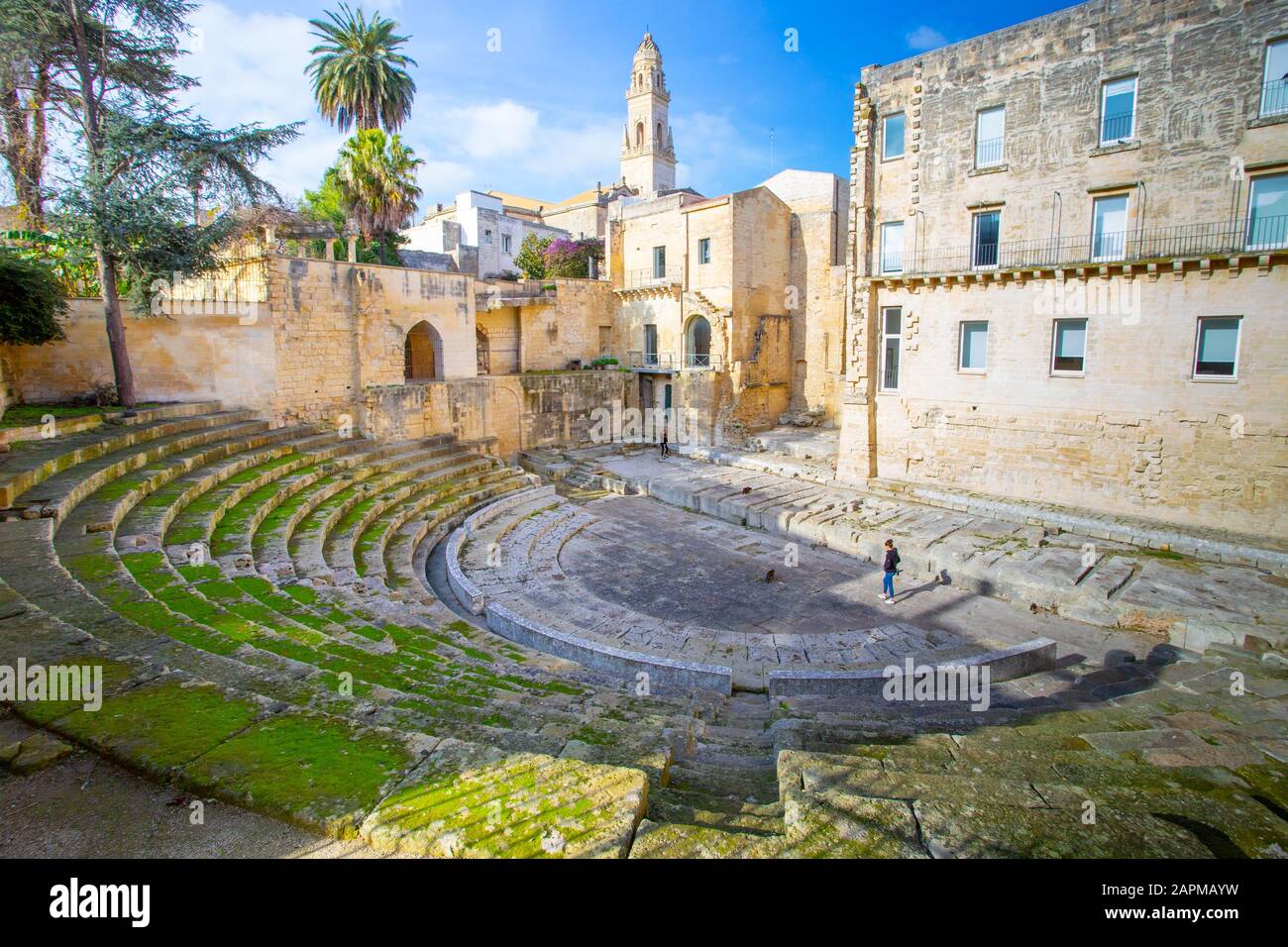 Théâtre Romain, Teatro Romano, Lecce, Italie Banque D'Images
