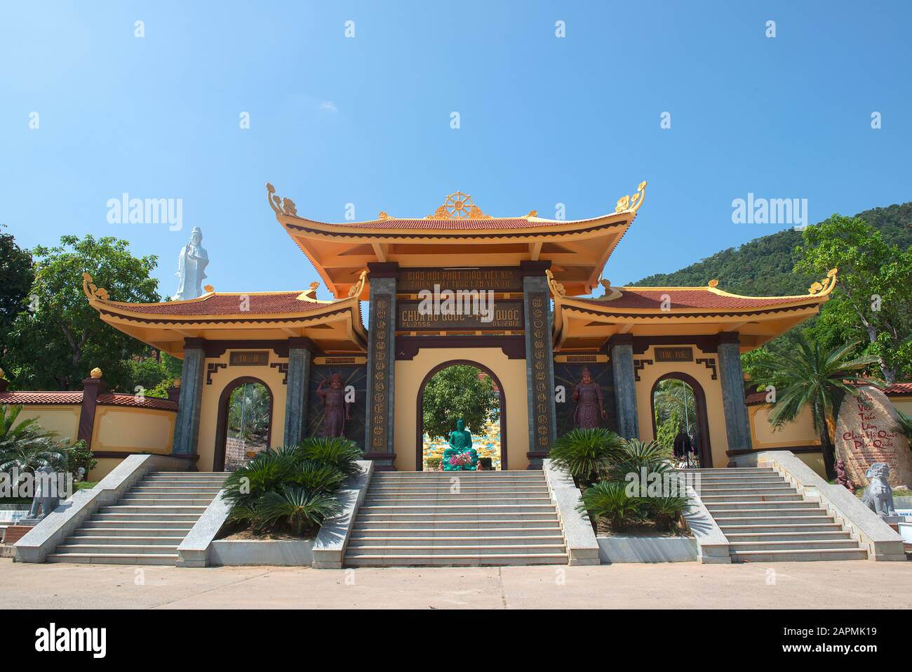 Pagode Ho Quoc sur l'île Phu Quoc, au sud du Vietnam Banque D'Images