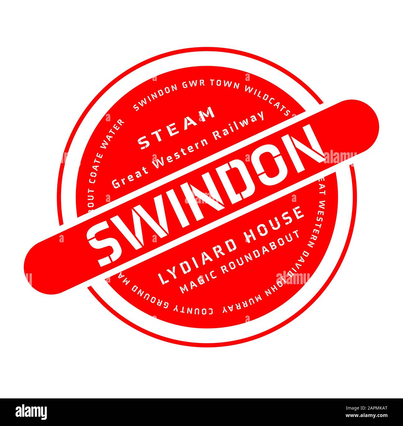 Stamp Historique De Swindon Town Banque D'Images