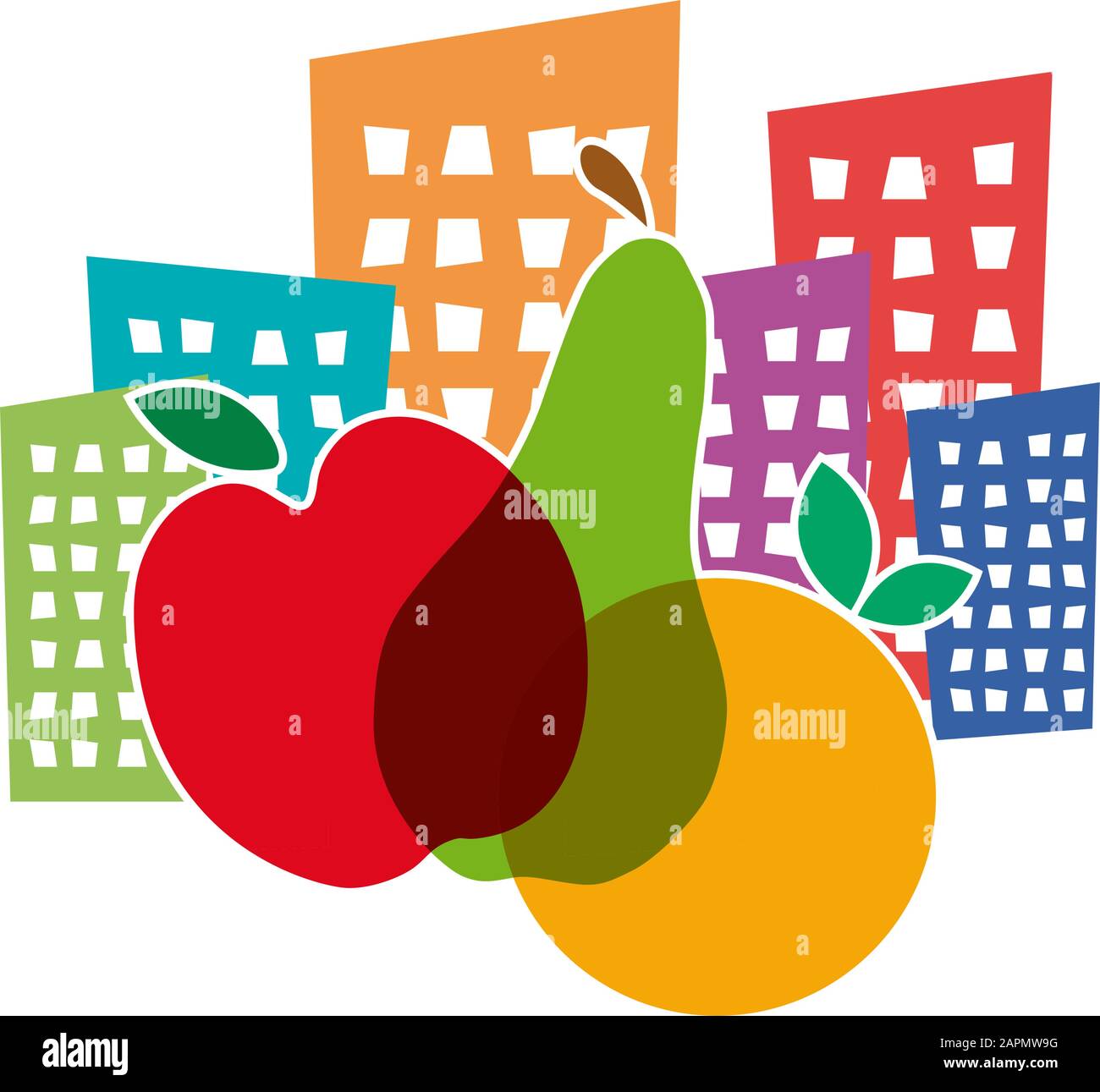 Signe vectoriel Greengrocer. Concept de nourriture lente Illustration de Vecteur