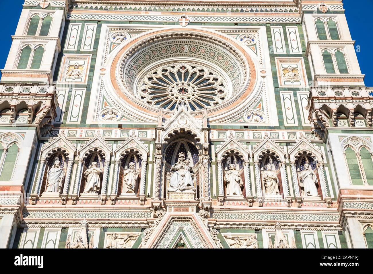 Basilique Santa Maria del Fiore / Basilique de Sainte Marie de la fleur (détail), Florence, Italie. Banque D'Images