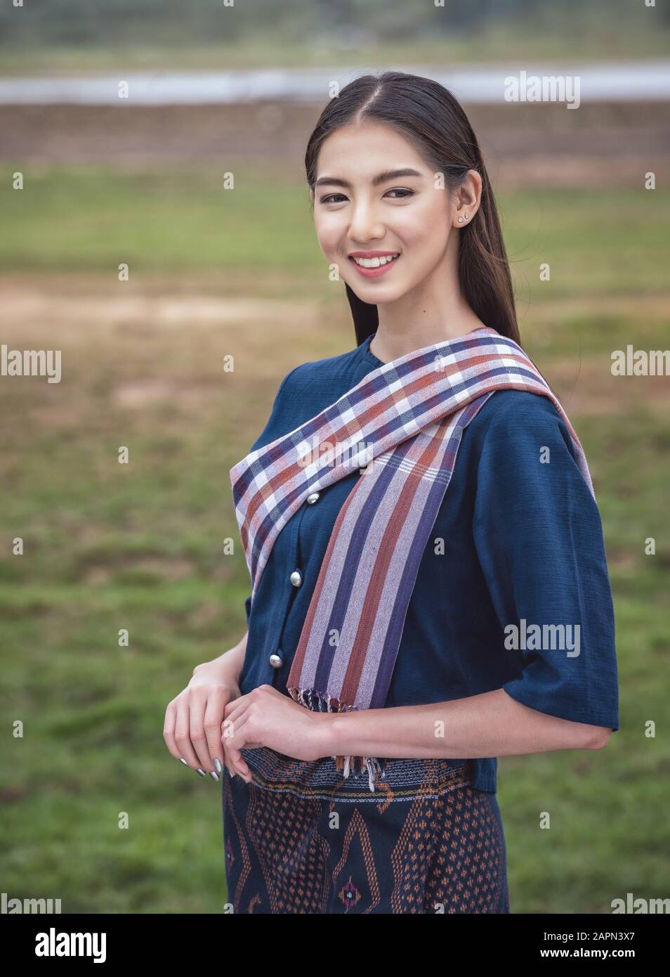 Femme locale thaïlandaise, Campagne de Thaïlande Banque D'Images