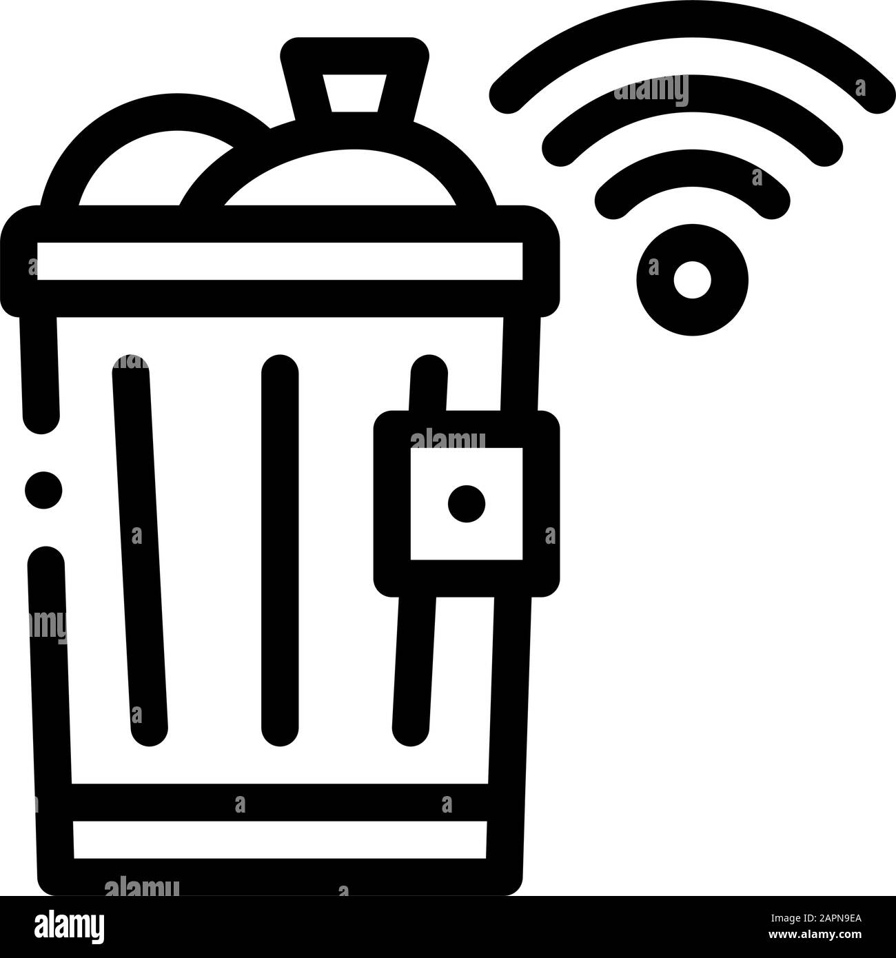 Illustration Du Contour Vectoriel De L'Icône Corbeille Illustration de Vecteur