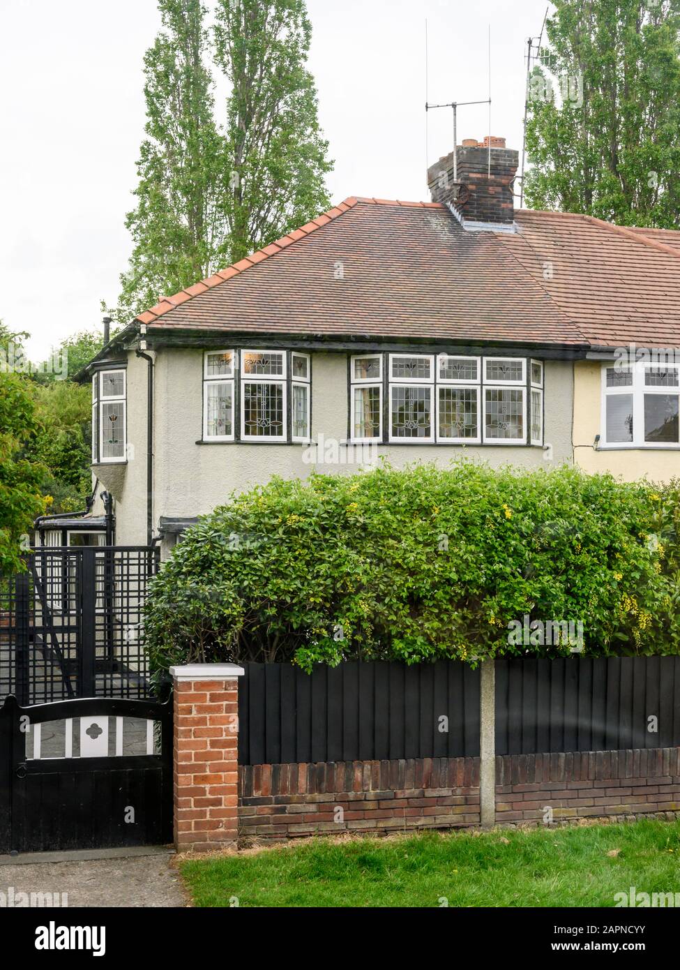 'Menlove Avenue, Liverpool, Royaume-Uni, était la maison d'enfance de Beatle John Lennon. Banque D'Images