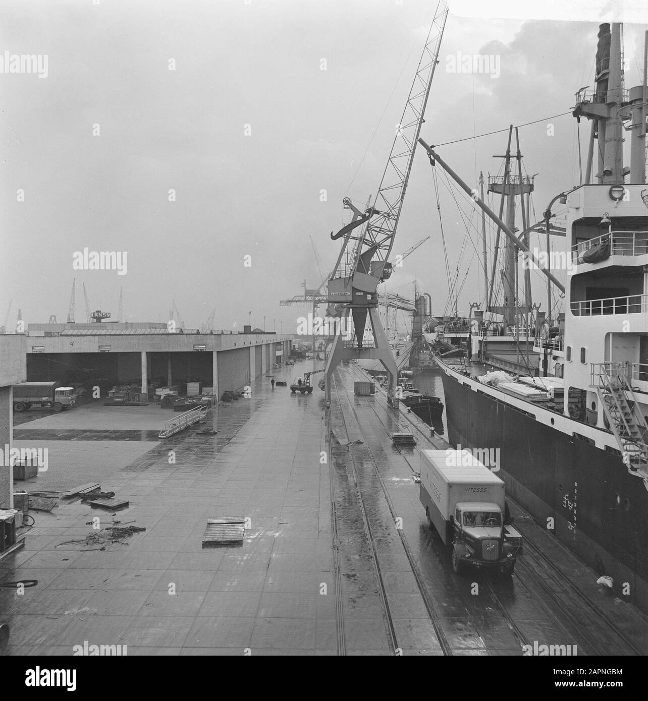 Port de Rotterdam navire au quai Date : 7 février 1969 lieu : Rotterdam, Zuid-Holland mots clés : ports, navires Banque D'Images