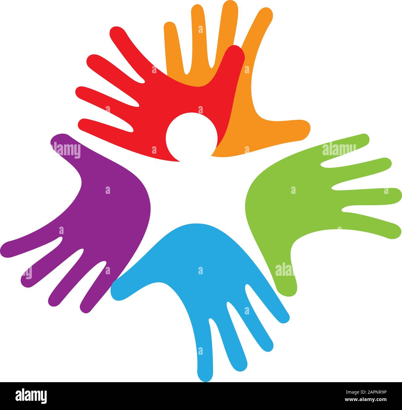 bébé entre les mains, concept de solidarité Illustration de Vecteur