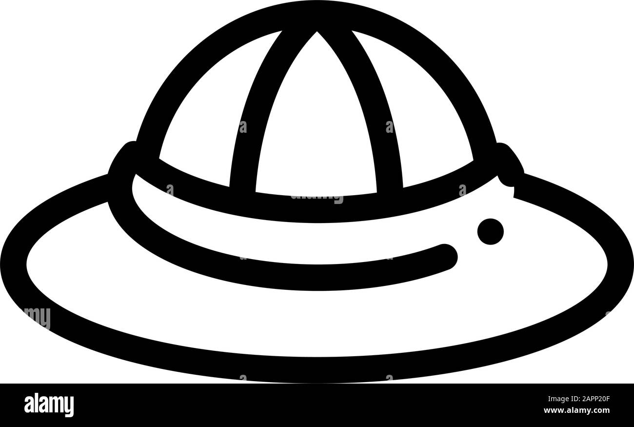 Illustration Vectorielle De L'Icône Sun Hat Illustration de Vecteur