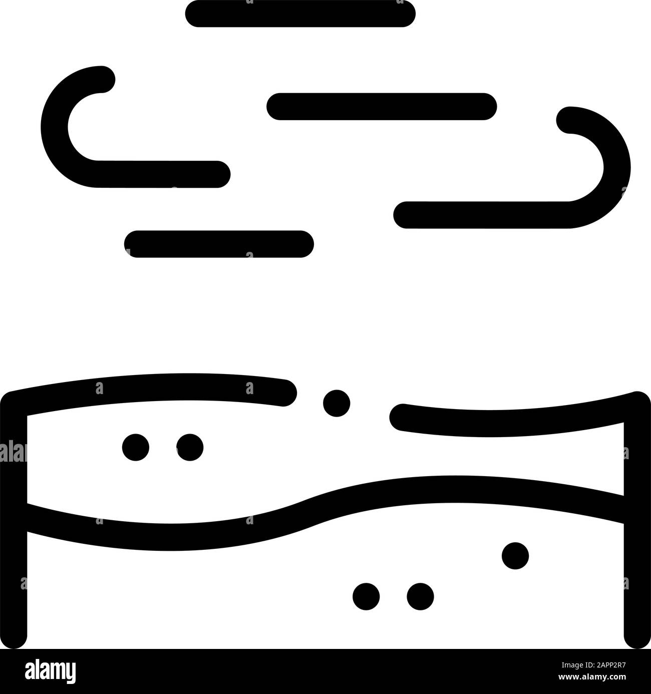 Illustration Du Contour Vectoriel De L'Icône Vent Du Désert Illustration de Vecteur