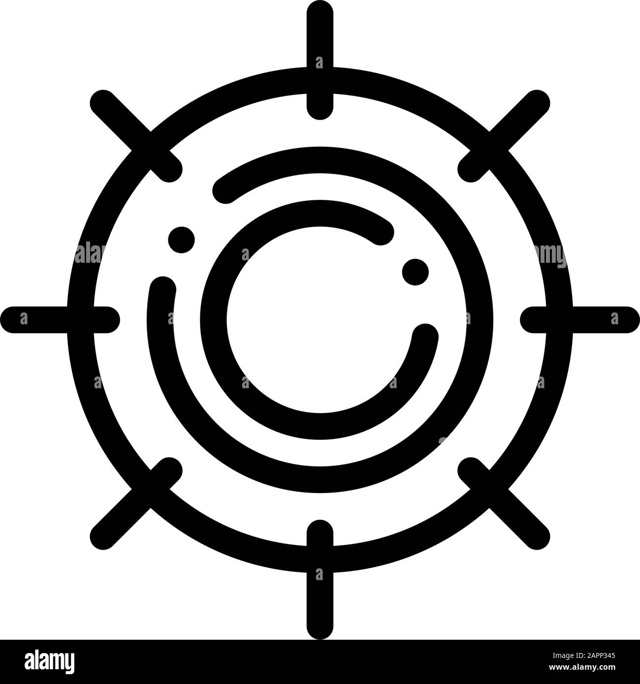Illustration Du Contour Vectoriel De L'Icône Sun De Scoring Illustration de Vecteur
