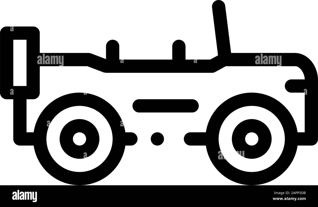 Illustration Du Contour Vectoriel De L'Icône Automobile Illustration de Vecteur