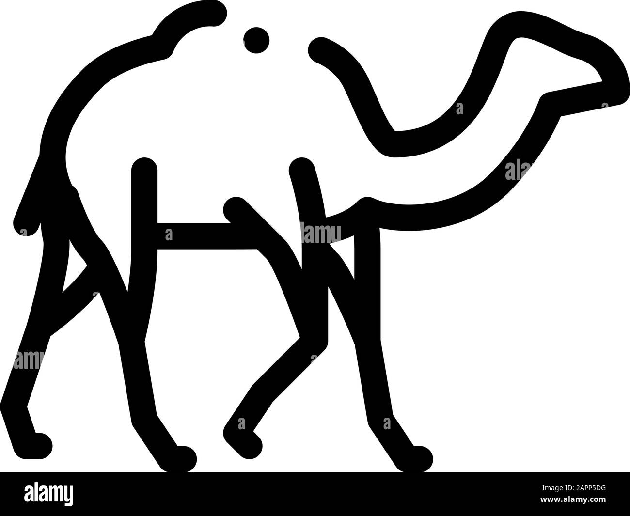 Illustration Du Contour Vectoriel De L'Icône Camel Illustration de Vecteur