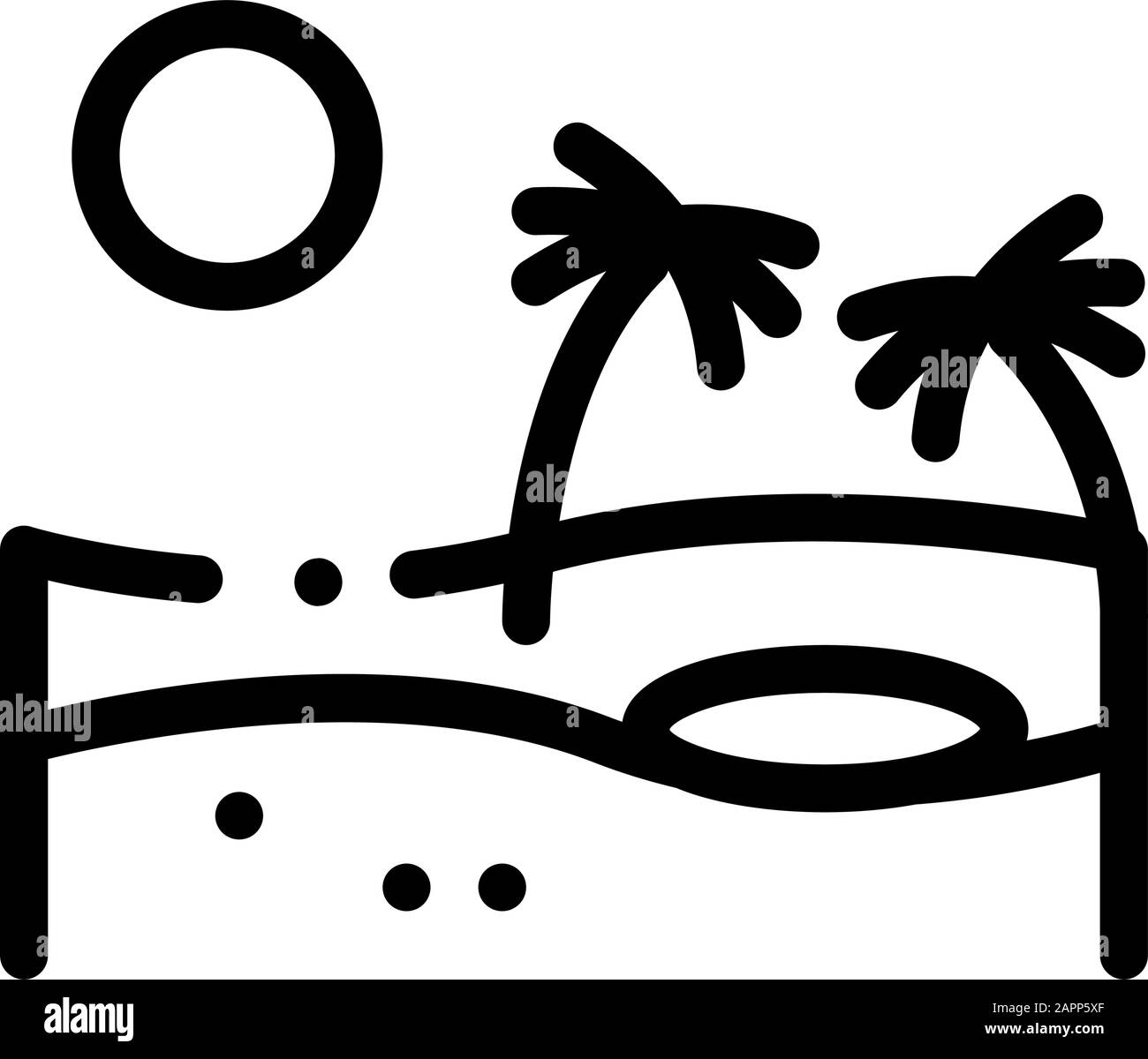 Illustration Vectorielle De L'Icône Paysage Sablonneux Illustration de Vecteur