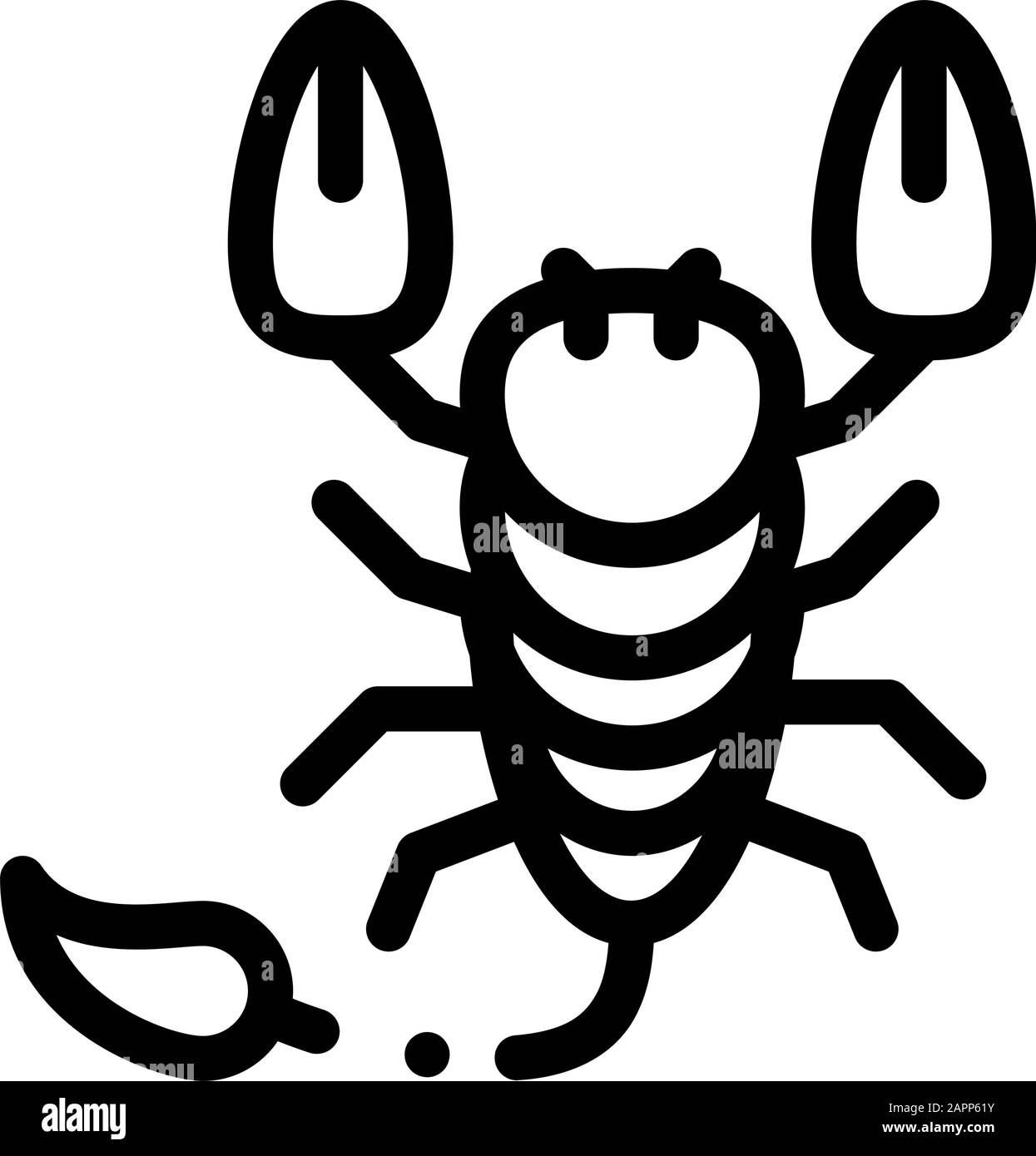 Illustration Du Contour Vectoriel De L'Icône Scorpion Illustration de Vecteur