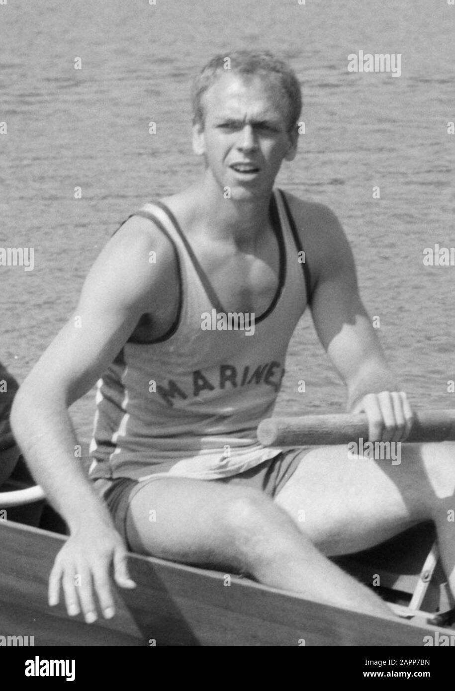 Former les championnats européens d'aviron, les deux américains au volant ; Banque D'Images