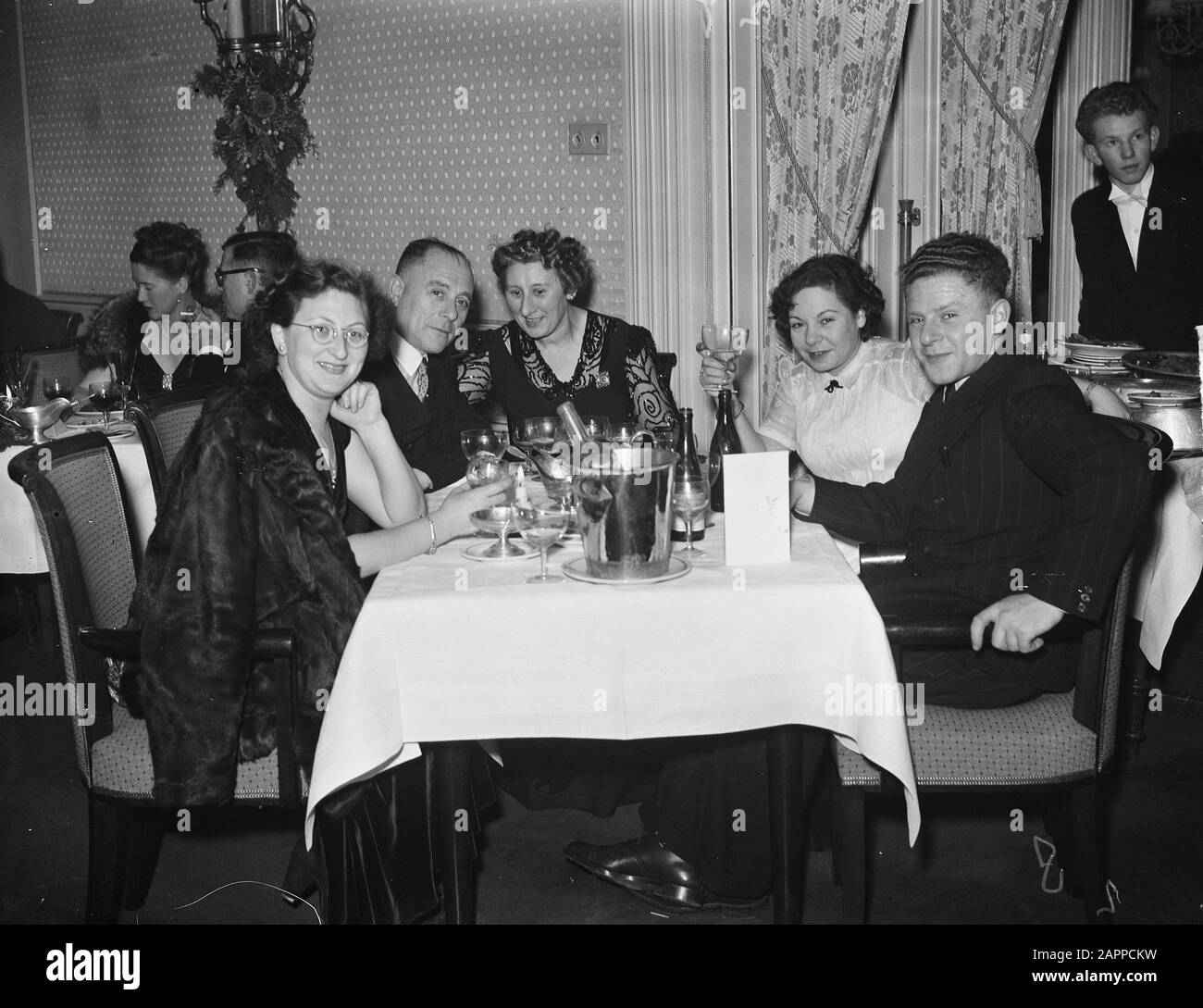 Objectifs Du Dîner De Noël Date : 27 Décembre 1948 Nom De L'Établissement : Doelen, The Banque D'Images