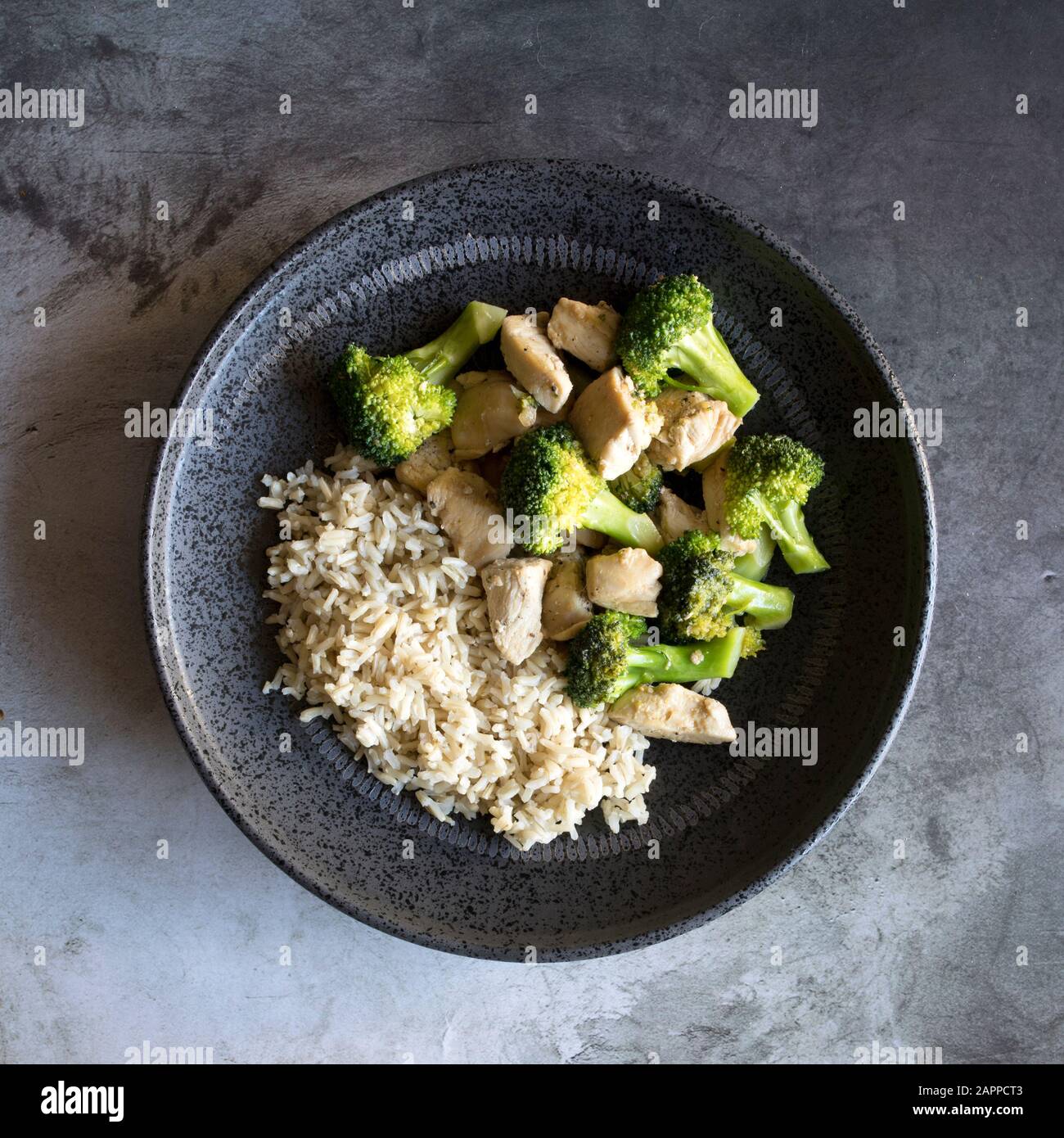 Sauté de poulet et brocoli Banque D'Images
