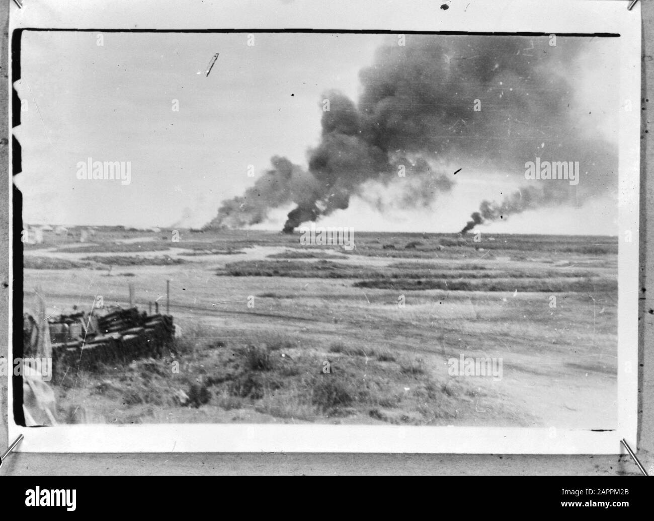 Bombardement japonais à Broome (Australie) Date : 3 mars 1942 lieu : Australie, Broome mots clés : bombardement, seconde Guerre mondiale Banque D'Images