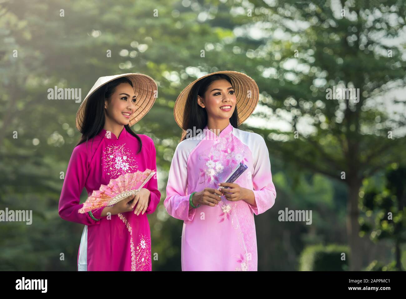 Portrait de fille vietnamienne costumes traditionnels, Ao dai est célèbre costume  traditionnel pour femme au Vietnam Photo Stock - Alamy