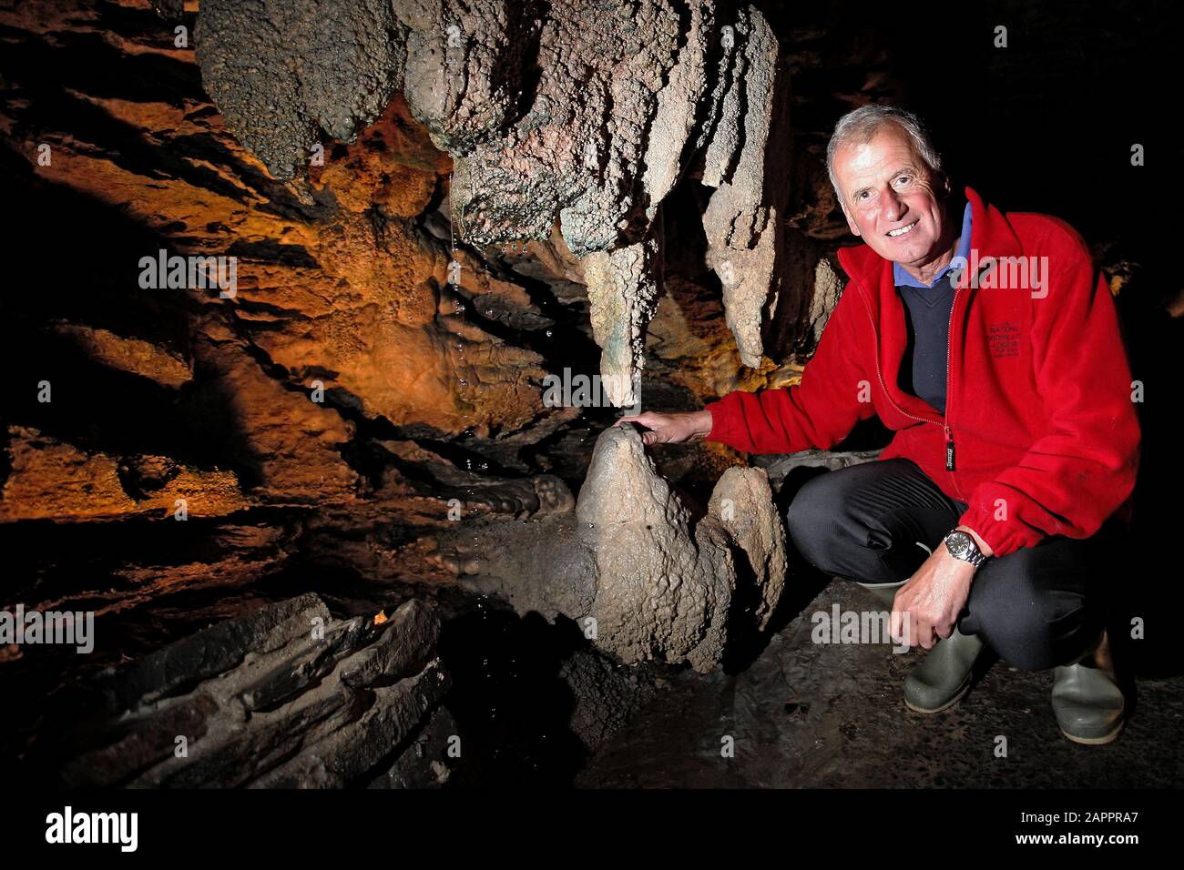 National Show Caves Pays de Galles Dan-yr-Ogof 2012, propriétaire Ashford Prix à l'intérieur d'une des grottes ©PRWPhotography Banque D'Images