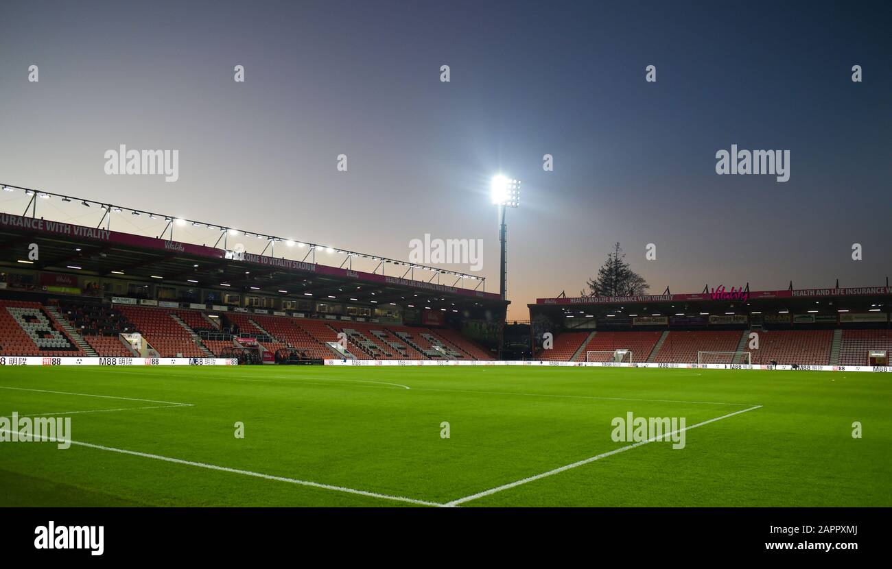 Le stade avant le match de la Premier League entre AFC Bournemouth et Brighton et Hove Albion au stade Vitality , Bournemouth , 21 janvier 2020 - photo Simon Dack/Telephoto Images utilisation éditoriale uniquement. Pas de merchandising. Pour les images de football, les restrictions FA et Premier League s'appliquent inc. Aucune utilisation Internet/mobile sans licence FAPL - pour plus de détails contactez football Dataco : Banque D'Images