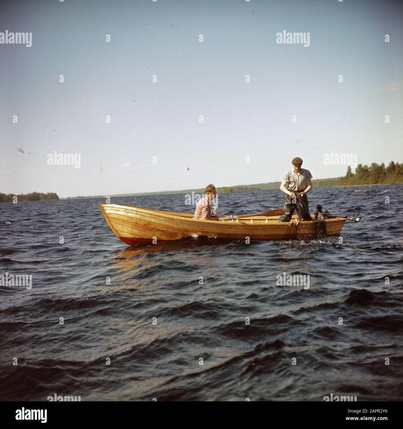 Pêche sur Joensuu Date: Non daté mots clés: Pêcheurs Banque D'Images