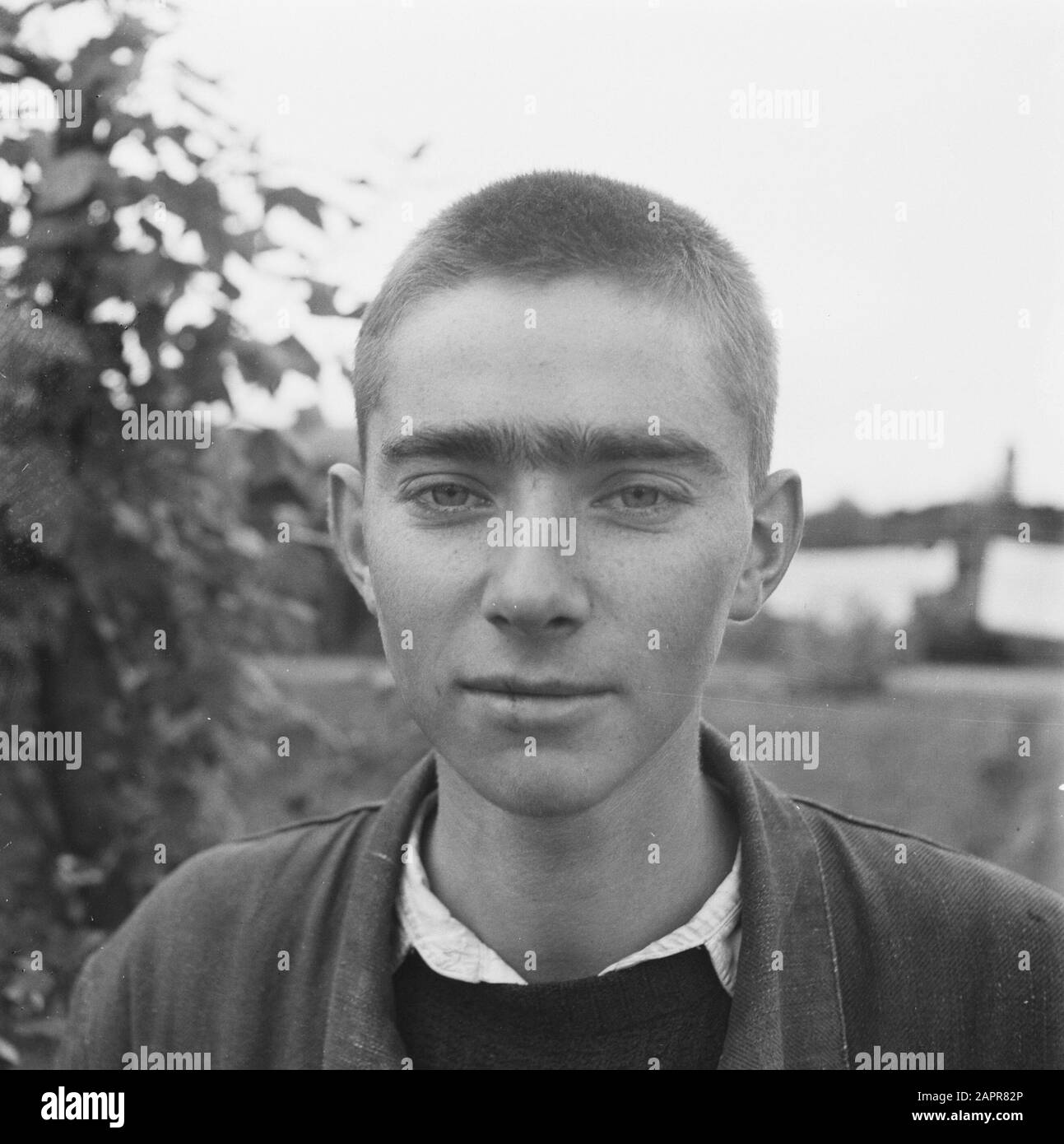 Le travail de la Fondation War Foster les enfants dans le domaine des soins aux enfants des N.-B. Portrait d'un garçon Date : octobre 1945 mots clés : éducation, seconde Guerre mondiale Banque D'Images