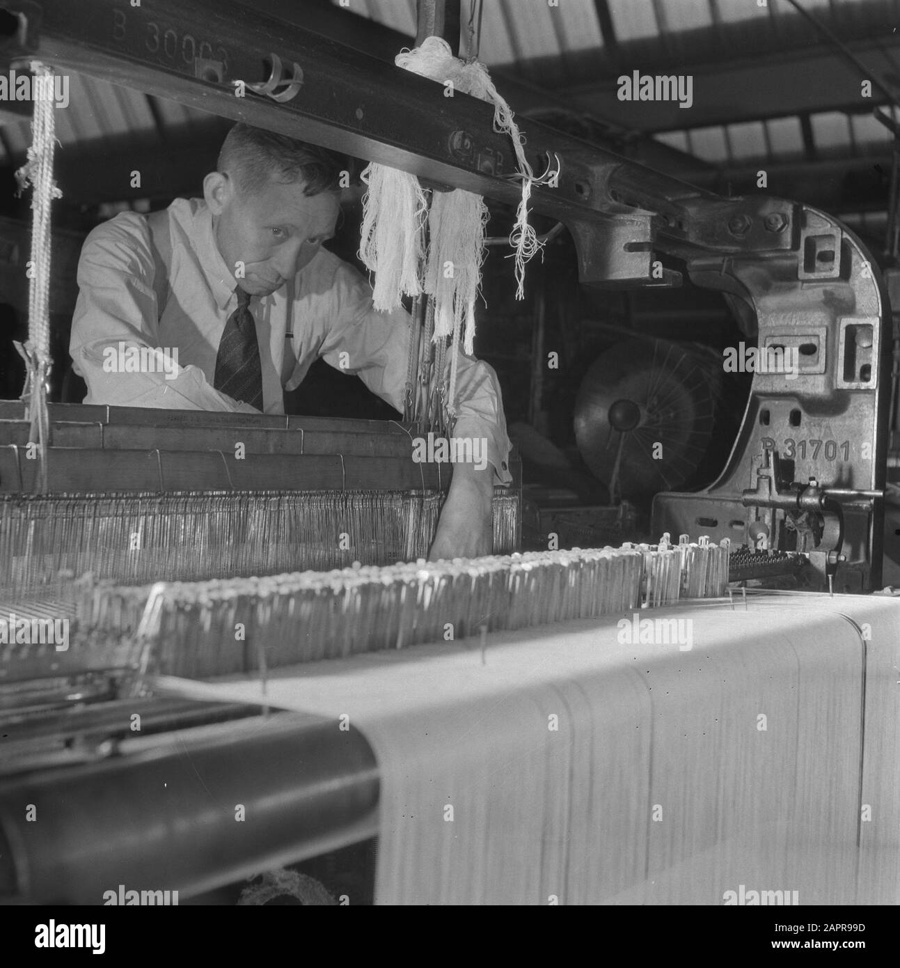 Usine de textile Date: 23 janvier 1946 mots clés: Usines de textile Banque D'Images
