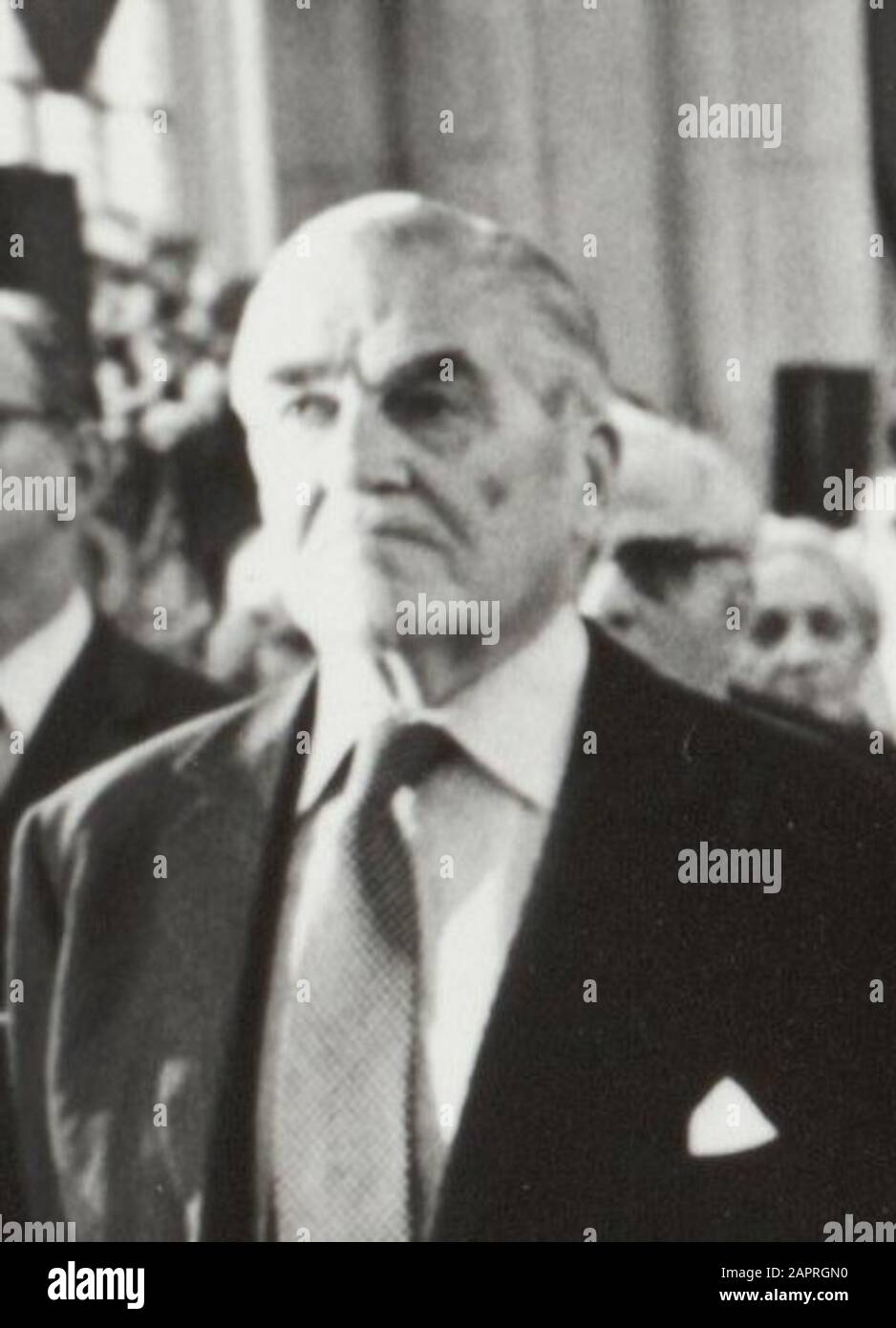 Arnhem '45, cérémonie d'ouverture de la Bataille d'Arnhem commémoration de la Bataille d'Arnhem dans la St Eusebius ou la Grande Eglise. Vlnr. Général Oh, Maj. Urquhart (commandant Arnhem), Prof. Lou de Jong, Maire J. Drijber, Prince Bernhard, Commissaire der Koningin de Bruijne, Ministre J. de Ruiter tout en chantant l'hymne national Date: 20 septembre 1948 lieu: Arnhem mots clés: Guerres, guerre Banque D'Images