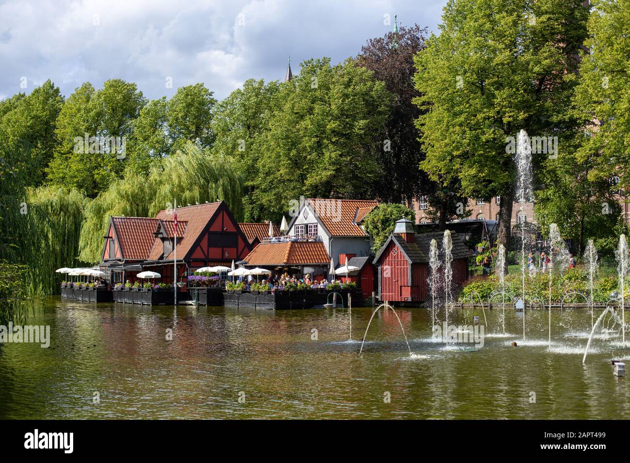 Les Jardins de Tivoli à Copenhague, Danemark Banque D'Images