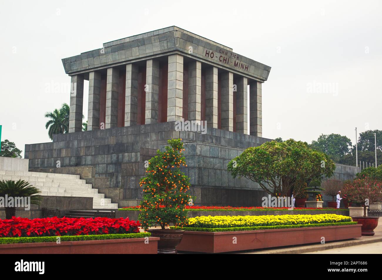 Mausolée d'Ho Chi Minh à Hanoi, au centre de la place Ba Dinh, au Vietnam Banque D'Images