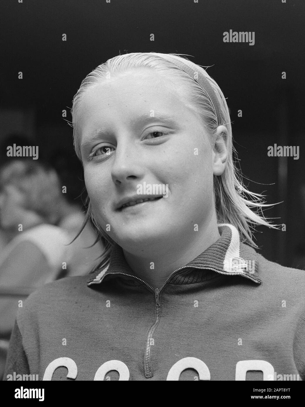 Galina Prozumenschchjikowa a amélioré le record mondial de 200 mètres d'allaitement maternel; Banque D'Images