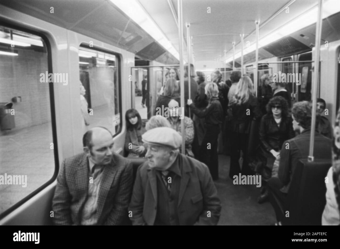 Métro à usage libre Date: 15 octobre 1977 mots clés: Metrobouw Banque D'Images